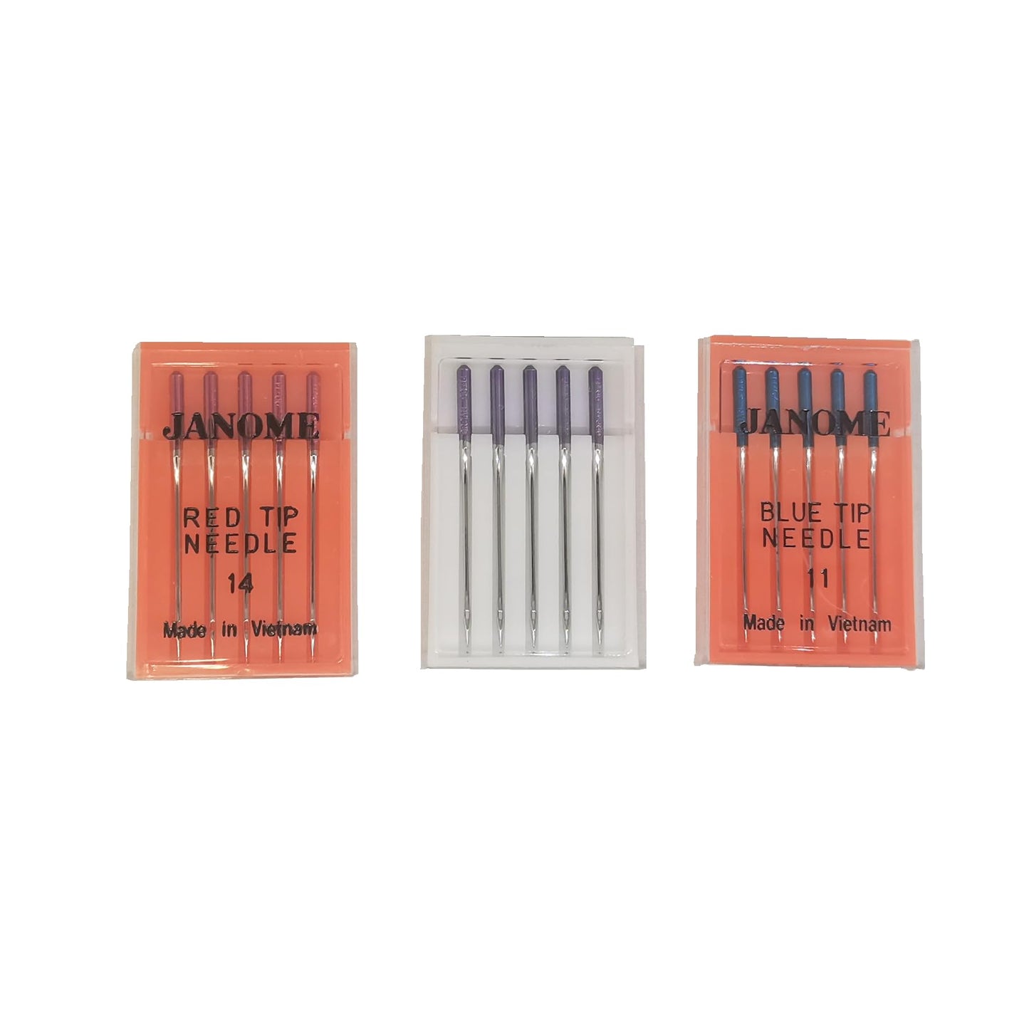 HONEYSEW Sewing Machine Blue Tip Needle Size 11 Purple Tip Needles Designed for Janome Stretch Size14