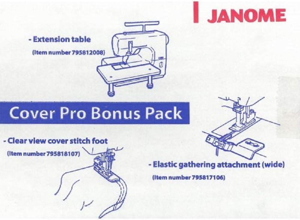 Janome 2000CPX Coverstitch Machine Bundle Cover Pro